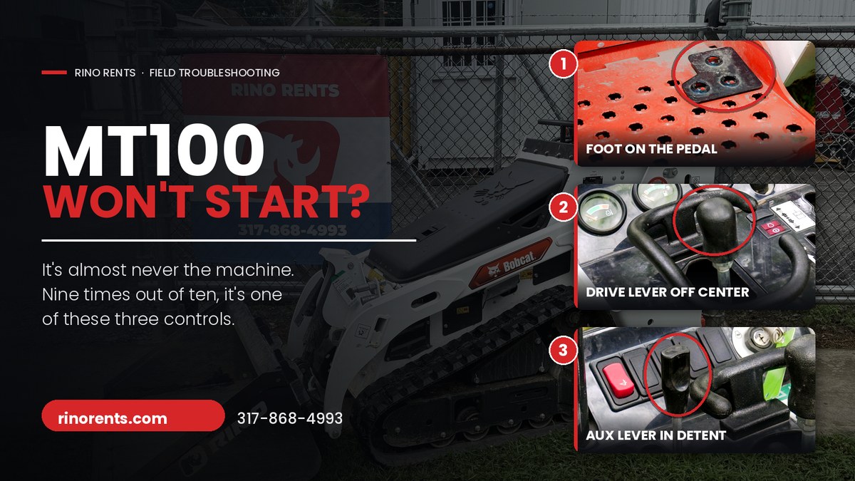 Bobcat MT100 Won't Start? Here Are the Top 3 Reasons (10sec fix)