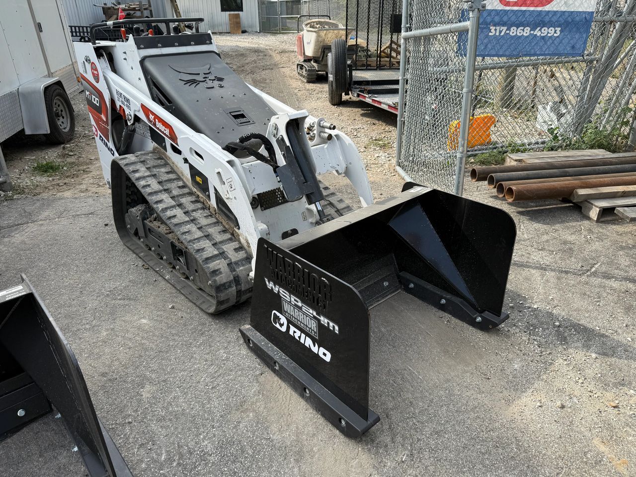 RINO MINI SKID STEER SNOW PUSHER ATTACHMENT