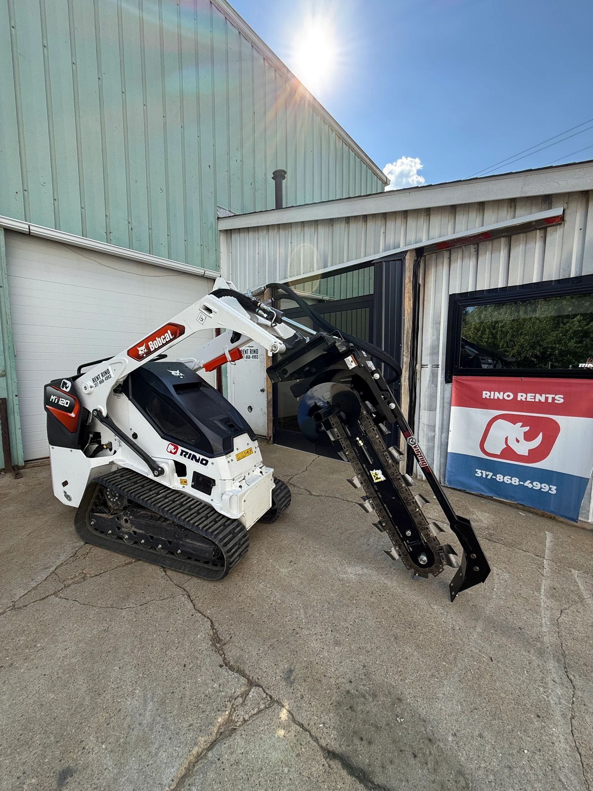 Renting a Bobcat MT100 w/ a Trencher Beats a Traditional Trencher