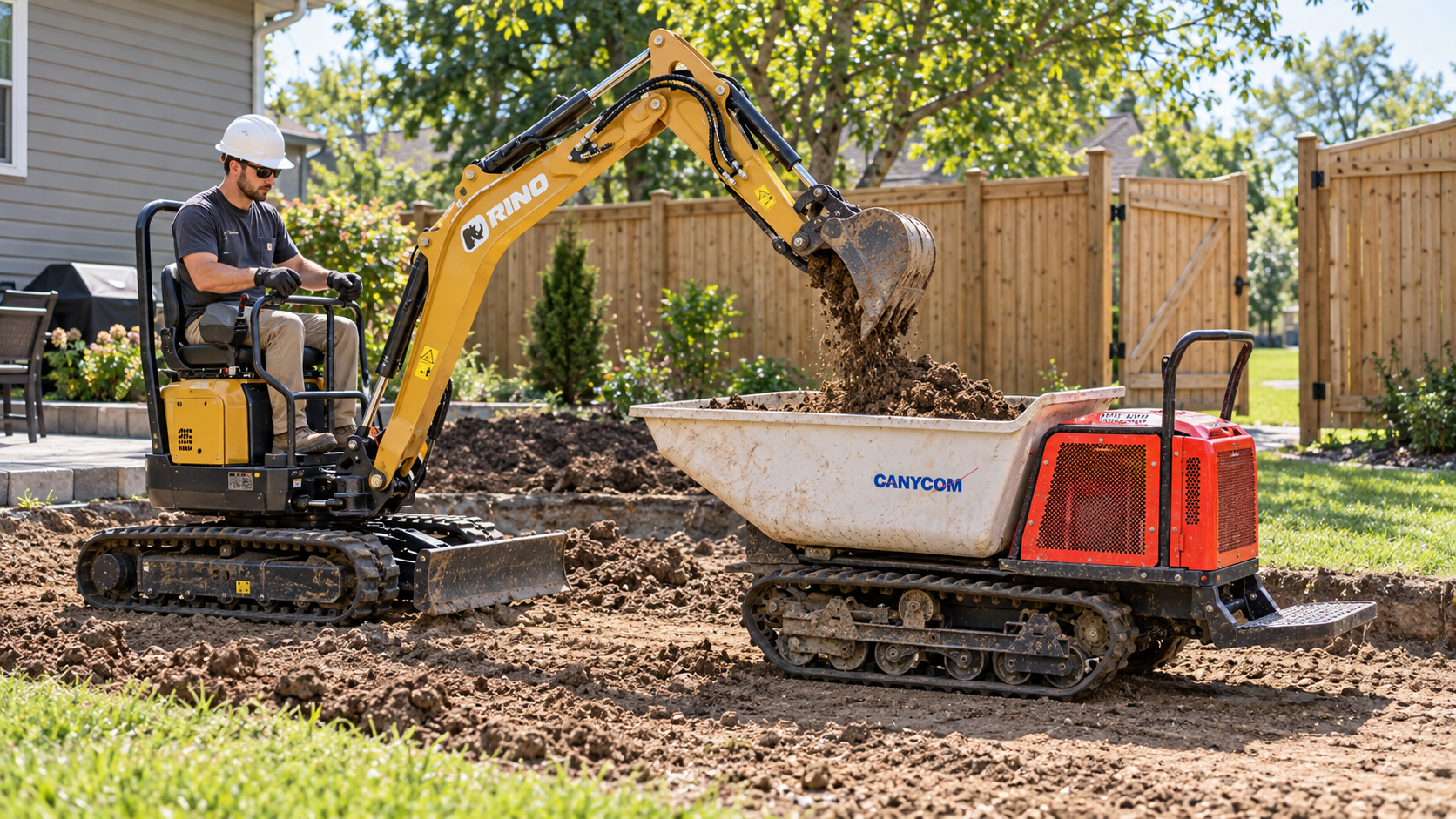 Which Excavator Fits Through a Fence Gate? Pair It With a Canycom Buggy